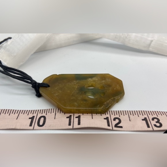 NEW Serpentine Fire (grounding stone) Gemstone Necklace - Picture 5 of 5